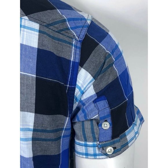 RAW STATE AFFLICTION Men's Button Down Shirt Short - Picture 9 of 10